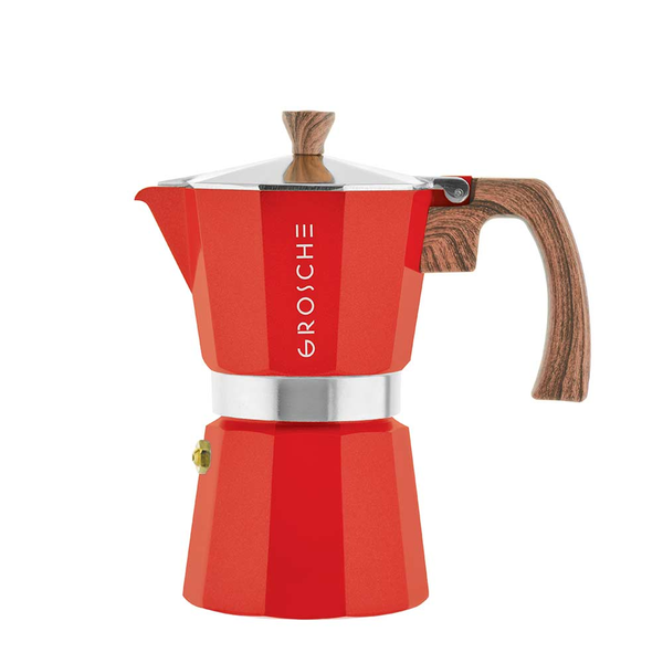 Cafetera Moka Grosche Milano Roja