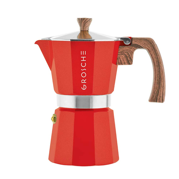 Cafetera Moka Grosche Milano Roja